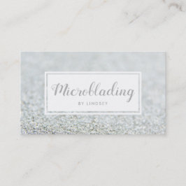 Cartão De Visita Microbexiga de brilho de prata