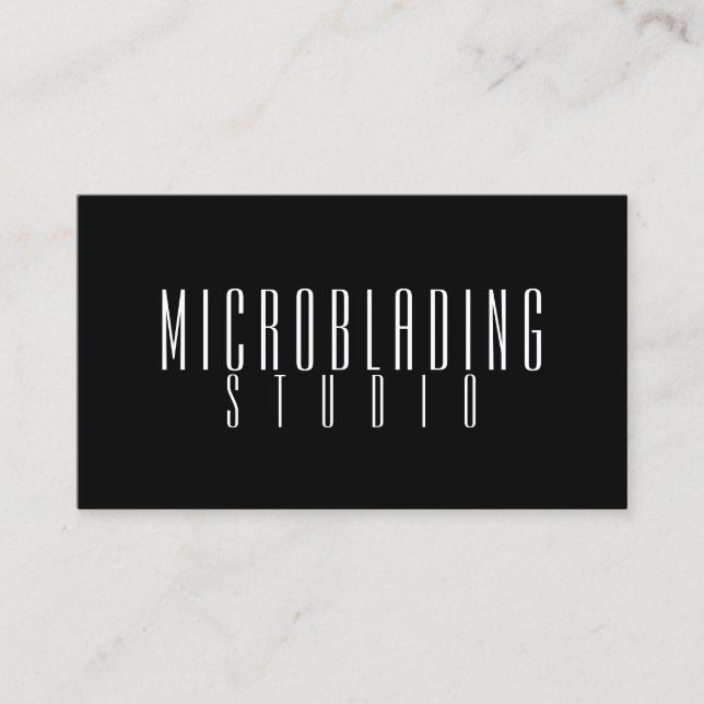 Cartão De Visita Microbexiga moderna, sobrancelhas, maquiagem perma (Frente)