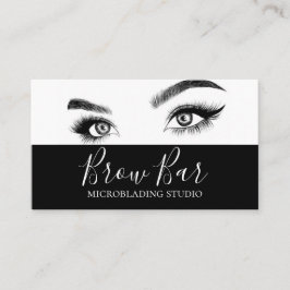 Cartão De Visita Microblading Brows & Lashes, Extensões Eyelash Bu