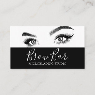 Cartão De Visita Microblading Brows & Lashes, Extensões Eyelash Bu