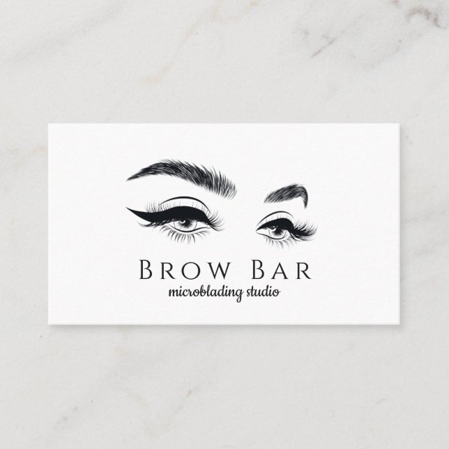 Cartão De Visita Microblading e Extensões de Cílios (Frente)