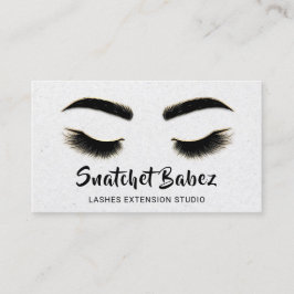 Cartão De Visita Microblading Makeup Eyelash Studio Logotipo QR Cin