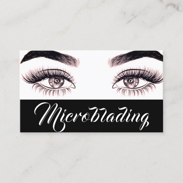 Cartão De Visita Microblading Moderna, Sobrancelhas, Maquiagem Perm (Frente)