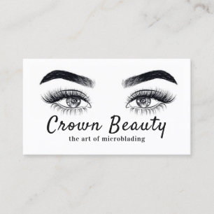 Cartão De Visita Microblading Moderna, Sobrancelhas, Maquiagem Perm