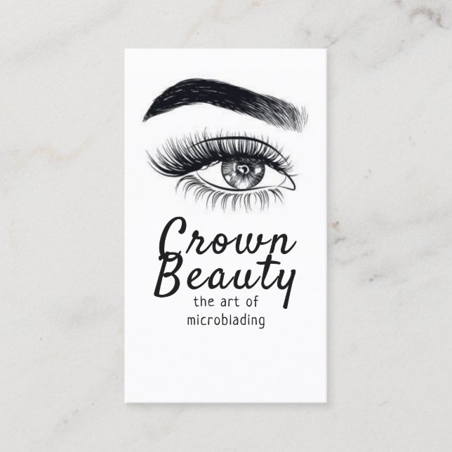 Cartão De Visita Microblading Moderno, Sobrancelhas, Maquiagem Perm (Frente)