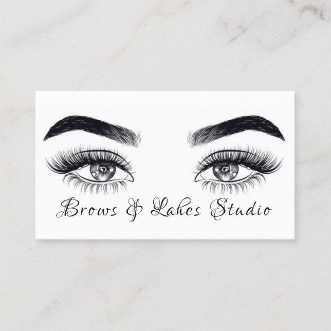 Cartão De Visita Microblading Moderno, Sobrancelhas, Maquiagem Perm (Frente)