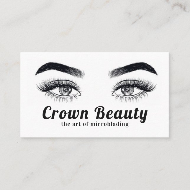 Cartão De Visita Microblading Sobrancelhas e Cílios Salão (Frente)