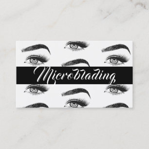 Cartão De Visita Microblading, Sobrancelhas, Tatuagem, Maquiagem Pe