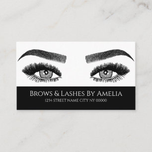 Cartão De Visita Microbordação Brows & Lashes, Extensões Eyelash