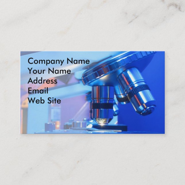 Cartão De Visita Microscópio científico (Frente)