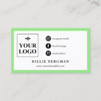 Mídia social branca verde limão