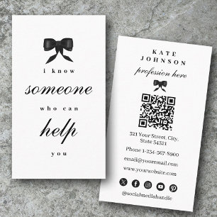 Cartão De Visita Mídia Social Código QR Luxuoso Único Elegante