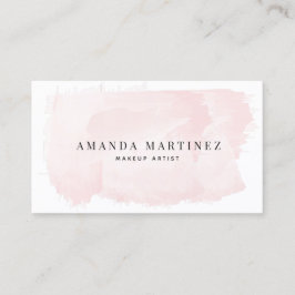 Cartão De Visita Mídia social com cor-de-água rosa e embebida em el