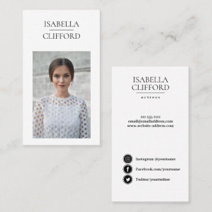 Cartão De Visita Mídia Social de Fotos Vertical do Modelo de Dançad