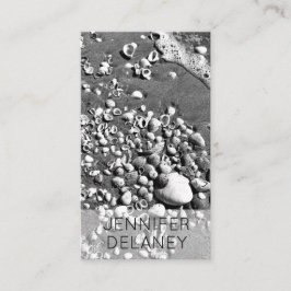 Cartão De Visita Mídia social de Preto e Branco