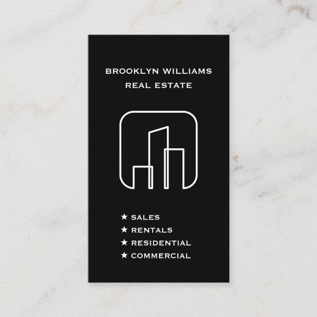 Cartão De Visita Mídia Social do Agente Imobiliário Vertical (Frente)