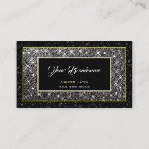 Mídia Social e Compromisso Flashy Silver Glitter