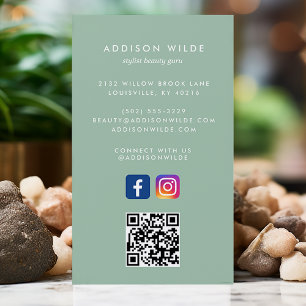 Cartão De Visita Mídia Social Hortelã Empoeirada Instagram Facebook
