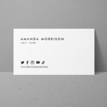 Mídia social profissional minimalista branca