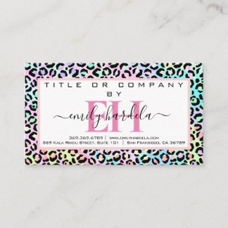 Cartão De Visita Mídia Social Rainbow Lepard