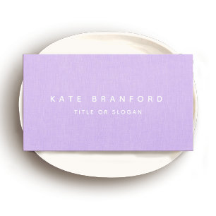 Cartão De Visita Mídia Social Simples Lilac Purple Moderna