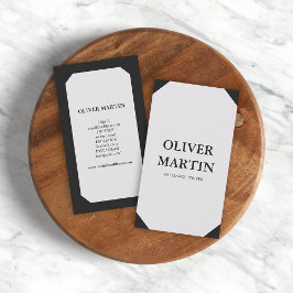 Cartão De Visita Mídia Social Vertical Minimalista Clássica