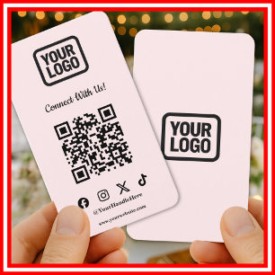 Cartão De Visita Mídias Sociais Conecte-se Conosco Instagram QR Cod