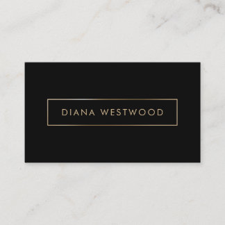 Cartão De Visita Mídias sociais profissionais de ouro negro e elega