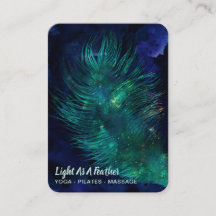 *~* Midnight Blue Sky Cosmmmic Emerald Feather Boh