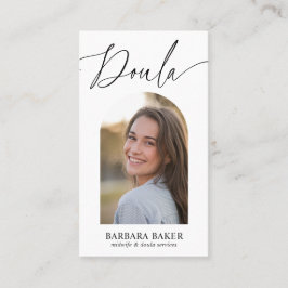 Cartão De Visita Midwife Birth Postpartum  Doula Photo QR CODE 