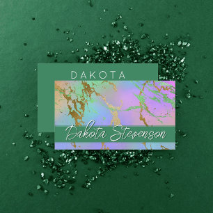 Cartão De Visita Milênio Marble   Marca Rainbow Pastel Ombre