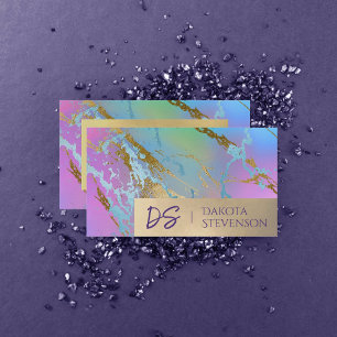 Cartão De Visita Milênio Marble Marca Rainbow Pastel Ombre
