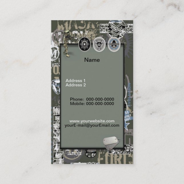 Cartão de visita militar (Frente)