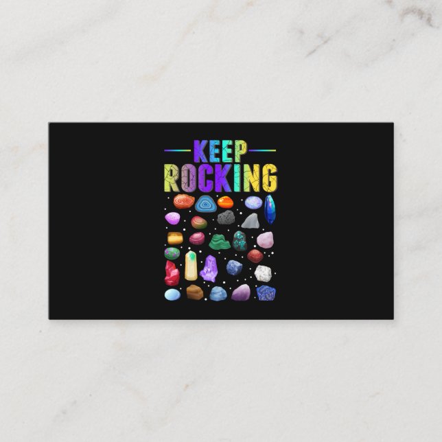 Cartão De Visita Mineral Rock Collecting Geologist Geology (Frente)