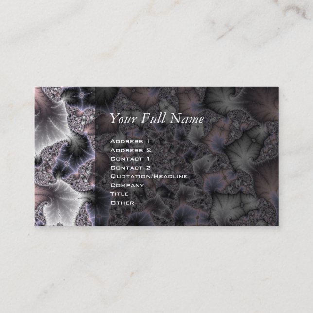 Cartão De Visita Minha Estrela - Arte Fractal (Frente)