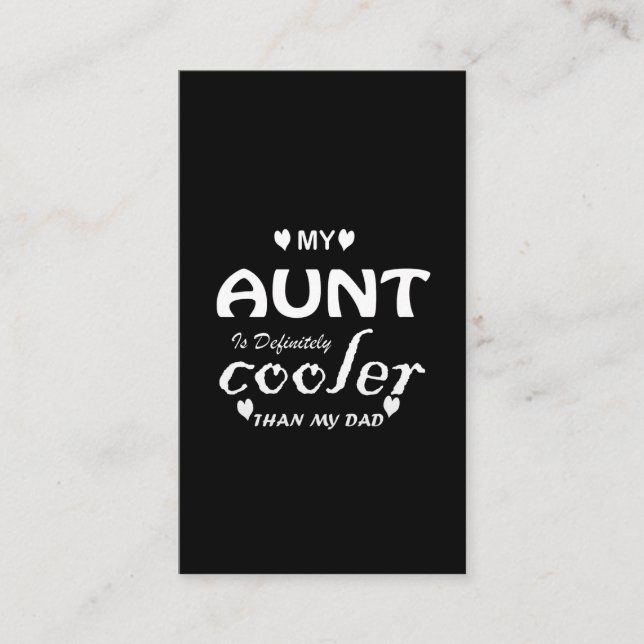 Cartão De Visita minha tia é definitivamente mais legal que meu pai (Frente)