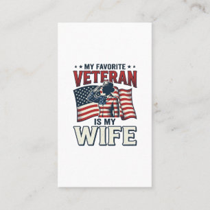 Cartão De Visita Minha Veterana Favorita É a Minha Esposa Camisa Pa