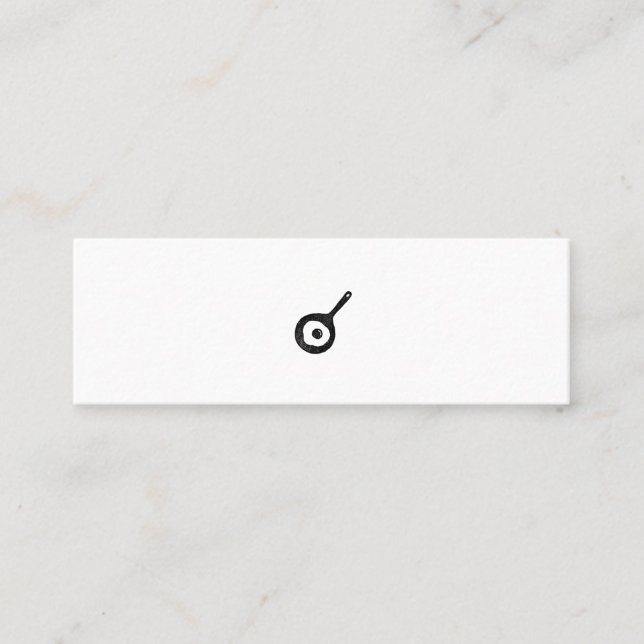 CARTÃO DE VISITA MINI ミニマムでシンプルな名刺　ビジネスカード　目玉焼き (Frente)