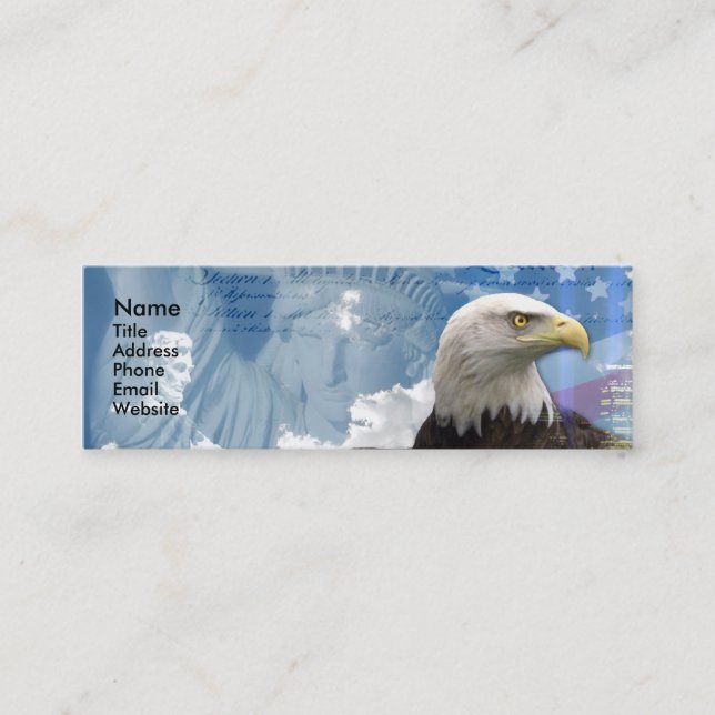 Cartão De Visita Mini A liberdade não é livre (Frente)