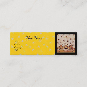 CARTÃO DE VISITA MINI ABELHA DE MEL, APICULTURA, APIARISTA DE CARNE