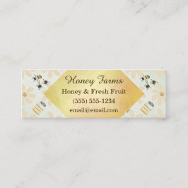 Cartão De Visita Mini Abelha e flor do mel