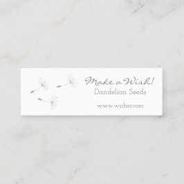 Cartão De Visita Mini ☐ Abelha *Faça um desejo* de sementes de bolas. fl