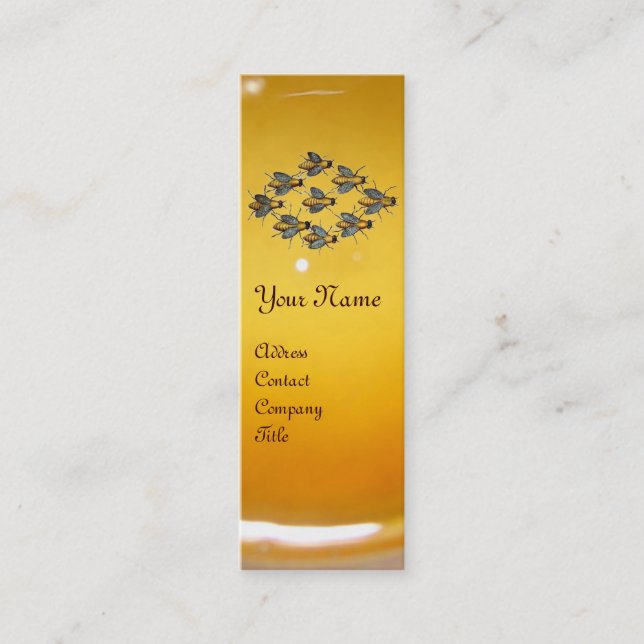 Cartão De Visita Mini ABELHAS DE MEL, APOSTA/material de apicultura (Frente)