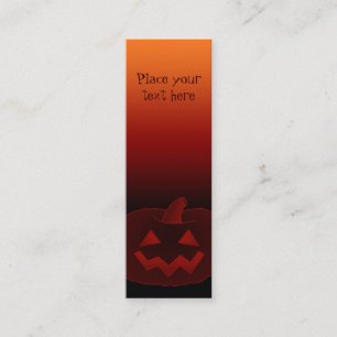 Cartão De Visita Mini Abóbora de Halloween 002