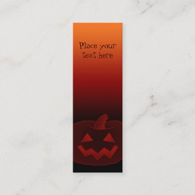 Cartão De Visita Mini Abóbora de Halloween 002 (Frente)