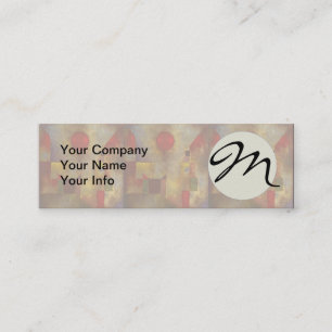 Cartão De Visita Mini Abstrato de Arte do Balão Vermelho de Paul Klee