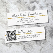 Adicionar código QR e mídia social Dourada com bri