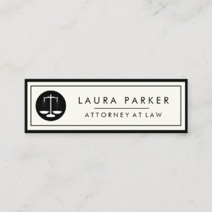 Cartão De Visita Mini Advogado De Direito Simples Elegante Profissional