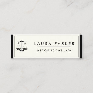 Cartão De Visita Mini Advogado De Direito Simples Elegante Profissional