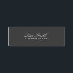 Cartão De Visita Mini Advogado Simples e Elegante Negro<br><div class="desc">Cartão de visita personalizável preto simples e elegante procurador negro. Ideal para contabilistas,  corretores,  advogados,  agentes imobiliários,  advogados,  corretores e profissionais empresariais.</div>